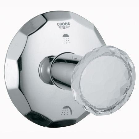 Grohe 19.271.VP0 Kensington Three Port Diverter Trim with Swarovski Crystal Handle - Chrome