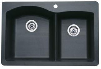 Blanco 440215 Diamond 1-3/4 Bowl Silgranit II Drop-In Kitchen Sink - Anthracite