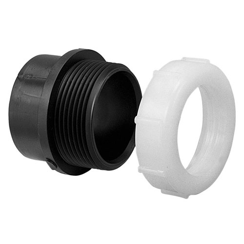 1-1/2 inch ABS DWV Plastic Fittings Trap Adapter Spg x SJ