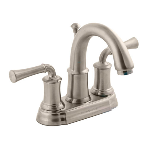 American Standard 7420.201.295 Portsmouth Centerset Lavatory Faucet with Lever Handles - Satin Nickel