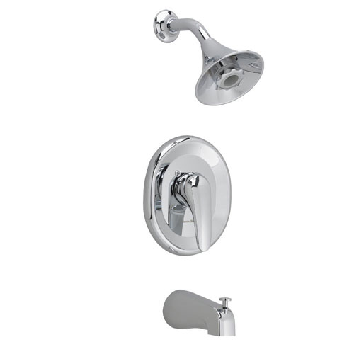 American Standard T480.508.002 Seva Bath/Shower Trim Kit with Flowise Watersaving Showerhead and Turbine Spray - Chrome