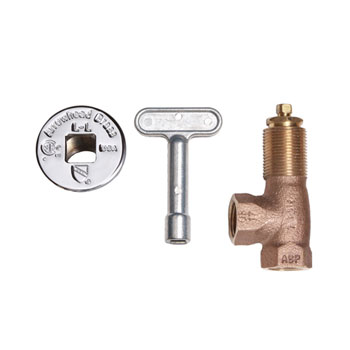 Arrowhead Brass 259 Log Lighter Valve 1/2 inch  FIP Angle Valve with Chrome Flange & Key