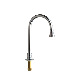 Chicago Faucets 626-GN2BE4ABCP Remote Rigid/Swing Gooseneck Spout - Chrome