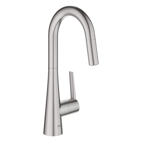 Grohe 32283DC3 Ladylux Single Handle Pull Down Dual Spray Prep Faucet 1.75 Gpm - SuperSteel