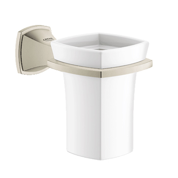 Grohe 40626EN0 Grandera Ceramic Tumbler with Holder - Brushed Nickel