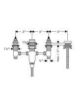 Hansgrohe 06646000 4-Hole Roman Tub Rough In Valve