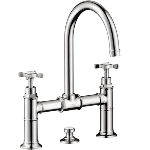 Hansgrohe 16510001 Axor Montreux Widespread Bridge Lavatory Faucet - Chrome