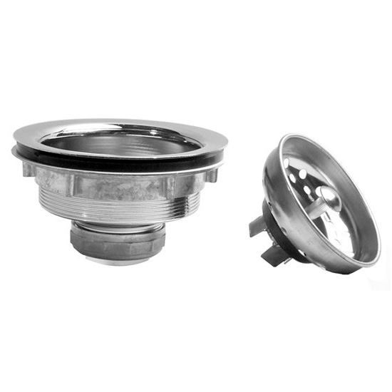 JB Products JB461B 4-Prong Basket Strainer - Chrome