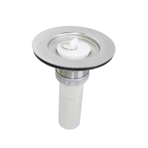 Just Manufacturing J-35-SS Type 304 Drain with Rubber Stopper - Stainless Steel