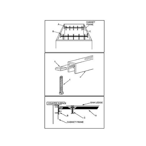 Just Manufacturing JRS-25-V 2 Rails with Hardware Undermount Installation Systems