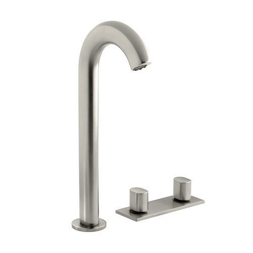 Kohler K-10094-9-BN Oblo Tall Widespread Lavatory Faucet Vibrant Brushed Nickel