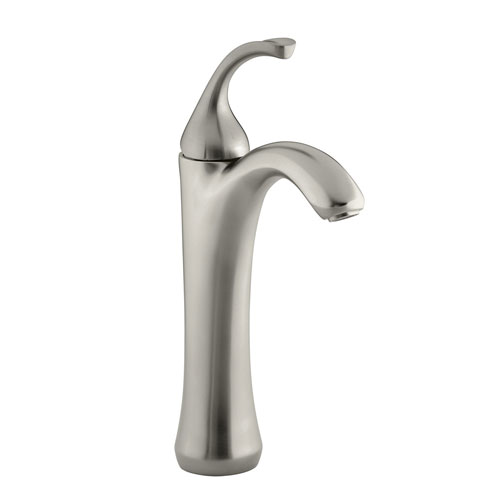 Kohler K-10217-4-BN Forte Tall Single-Control Lavatory Faucet - Vibrant Brushed Nickel