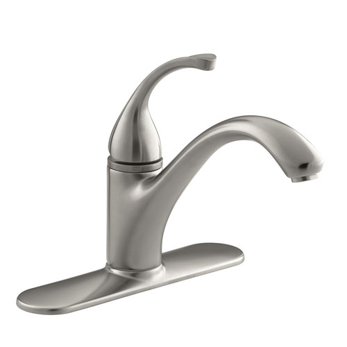 Kohler K-10411-VS Forte Single Handle Faucet Vibrant Stainless