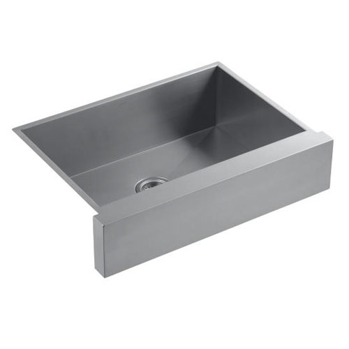 Kohler K-3936-NA Vault Undercounter Single Basin Sink with Shortened Apron Front for 30