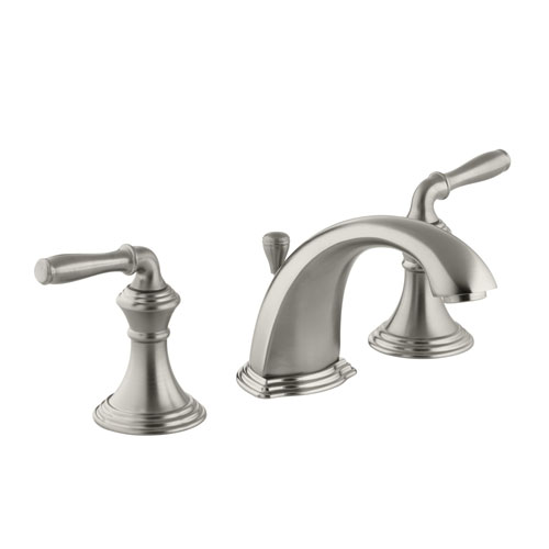 Kohler K-394-4-BN Devonshire Two Handle Lavatory Widespread Faucet - Brushed Nickel