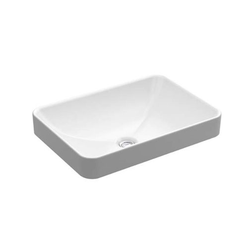 Kohler K-5373-0 Vox Rectangle Vessel Lavatory Sink - White