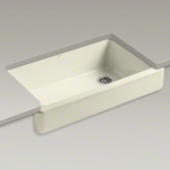 Kohler K-6488-FD Whitehaven Self-Trimming Apron Front Single Basin Sink - Cane Sugar