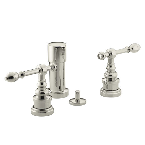 Kohler K-6814-4-SN IV Georges Brass Bidet Faucet with Lever Handles - Satin Nickel