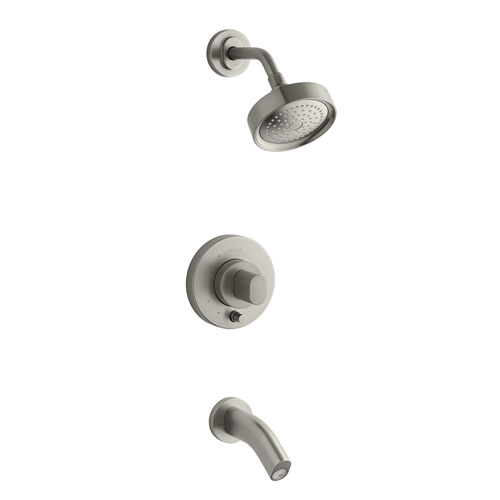 Kohler K-T10055-9-BN Rite-Temp Pressuer-Balancign Bath and Shower Faucet Trim - Brushed Nickel