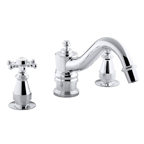 Kohler K-T125-3-CP Antique Deck-Mount High-Flow Bath Faucet Trim Only - Polished Chrome