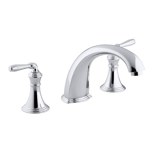 Kohler K-T398-4-CP Devonshire Deck/Rim Mount Roman Tub Filler Trim Kit - Chrome