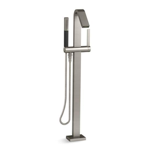 Kohler K-T97330-4-BN Loure Floor Mount Bath Filler with Handshower - Brushed Nickel