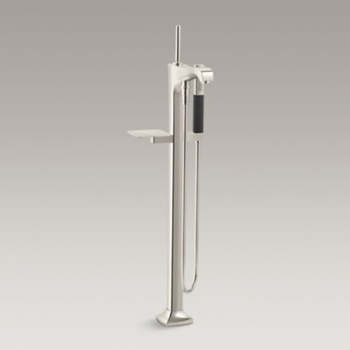 Kohler K-T97331-4-SN Margaux Floor Mount Bath Filler with Handshower - Polished Nickel