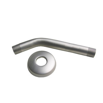 Lasco 82453SN 8 in Shower Arm and Flange - Satin Nickel