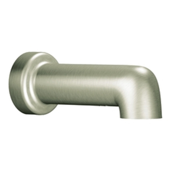 Moen 3892BN Level Non-Diverter Tub Spout Brushed Nickel, Slip Fit