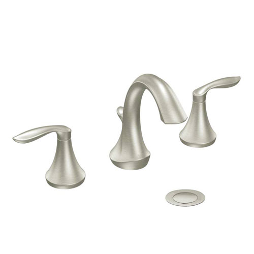 Moen T6420BN Eva Two-Handle Widespread Lavatory Faucet Trim Brushed Nickel