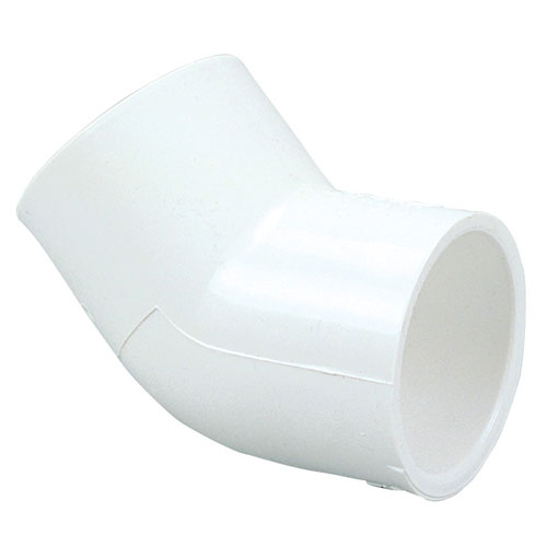 2-1/2 inch Slip x Slip 45 degree Elbow PVC Schedule 40 Pressure Fittings