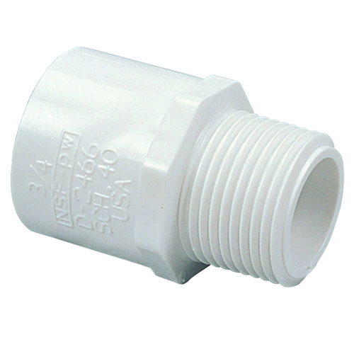 1-1/4 inch MIPT x Slip Male Adapter PVC Schedule 40 Pressure Fittings