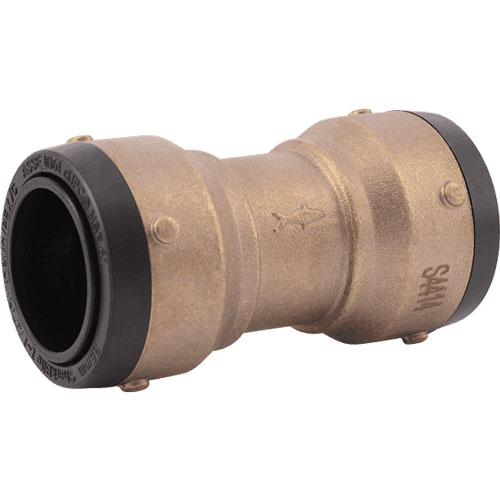 SharkBite UXL0135 1-1/4 in. x 1-1/4 in. Brass Push Coupling (Lead Free)