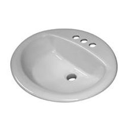 Sloan SS-3002 Standard Oval Drop-In Lavatory Sink - White