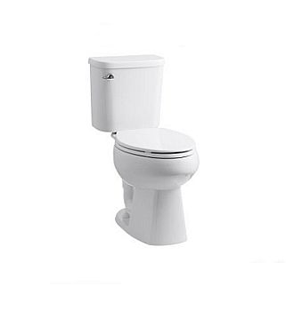 Sterling Plumbing 403082-0 Windham 2-Piece 1.28 GPF Luxury Height Elongated Toilet with Left-Hand Trip Lever- White