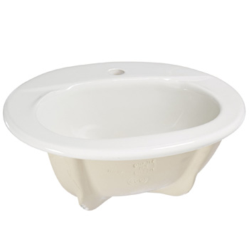 Zurn Z5111 Countertop Lavatory Single Hole Sink - White