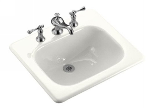 Kohler K-2895-1-0 Tahoe Self-Rimming Lavatory - White (Faucet Not Included)