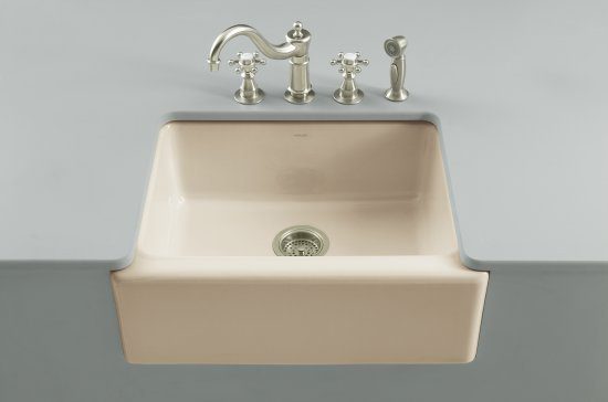 Kohler K-6573-5U-47 Alcott Apron-Front Undercounter Sink - Almond (Faucet Not Included)