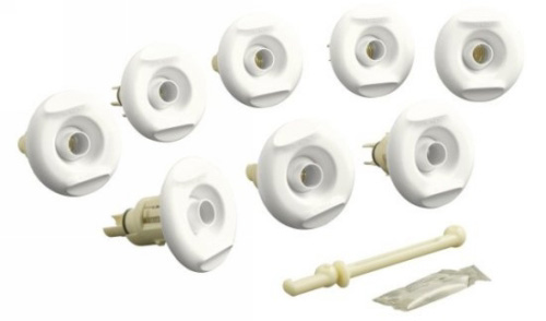 Kohler K-9698-96 Flexjet Whirlpool Trim Kit with Eight Jets - Biscuit