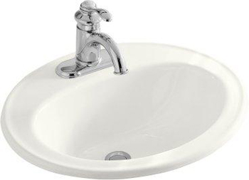 Kohler K-2196-1-0 Pennington Self-Rimming Lavatory Sink - White