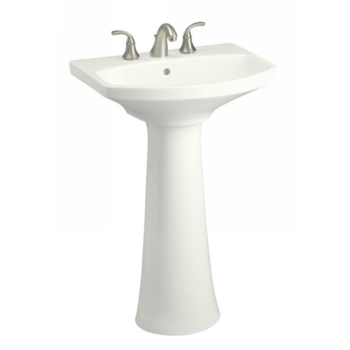 Kohler K-2362-8-0 Cimmaron Pedestal Lavatory With 8 in Centers - White