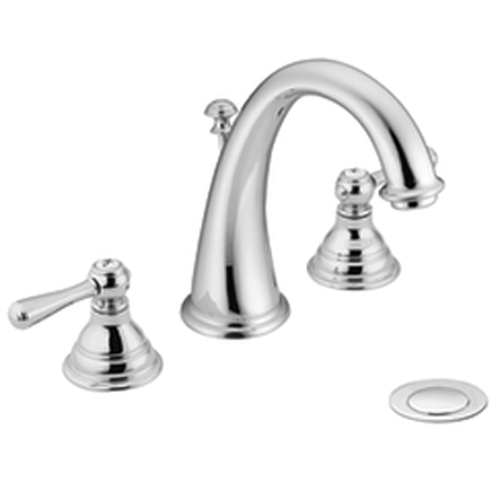 Moen T6125 Kingsley Two-Handle Widespread Lavatory Faucet Trim - Chrome