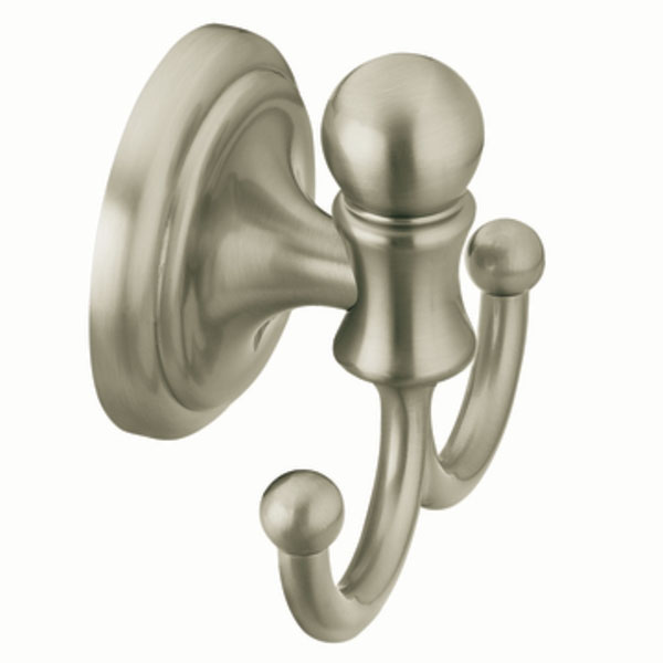 Moen Y4403BN Traditional Double Robe Hook Brushed Nickel