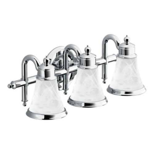 Moen YB9863CH Waterhill 3 Light Bathroom Fixture - Chrome