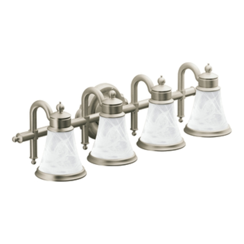 Moen YB9864BN Waterhill 4 Light Bathroom Fixture - Brushed Nickel