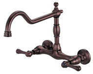 Danze Opulence Two Handle Bridge Wall Mount Kitchen Faucet